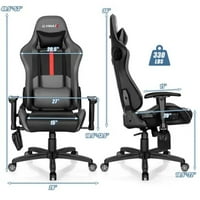 Podesiva okretna stolica za okretnu masažu sa Bluetooth zvučnicima-sivom bojom - boja: siva