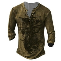 Atletičke majice za muškarce Muške ljetne modne casual pričvrstite 3D digitalni ispis majica s dugim
