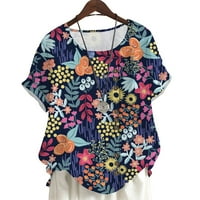 Ženske bluze košulje cvjetne 3D tiskane vrhove prevelike ljetne scenske odjeće