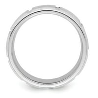 Čvrsti sterling srebrni muški jedinstveni vjenčani vezni prsten veličine 10.5