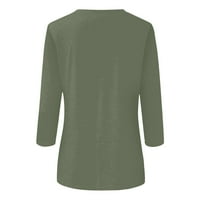 Sksloeg rukava za žene za žene bijele grafičke prevelike teberse zaustavljaju nuklearni otpadni vodeni vrhovi vintage rukave labave casual t majice Ženske modne modne veličine, vojska zelena XL