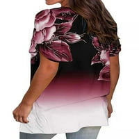 Žene Ljeto tiskanje cvjetni pobuloveni povremeni tunički majica