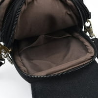 Žene vezene torbice, džepovi sa zatvaračem Vintage mobilni novčanik crossbody torba za djevojke mini ramena torba