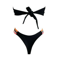 Visoko struk temmska kontrola rebrasta bikini gornji brazilski komad kupaćih komičara