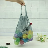 Lemetow Prijenosni kreativni zaštita okoliša tama pamuk za višekratnu upotrebu voćne kupovine Net bag