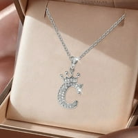 Ženska moda Engleski slovi Puna dijamantska privjesna ogrlica za žene Srebrne ogrlice od kristala Z