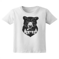 Medvjed sa dvostrukom izlaganjem šumskim majicama žena -image by shutterstock, ženska mala