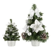 Mini umjetno božićno drvce, božićna ukras za stol i stol za stol malog božićnog borovog stabla, savršen