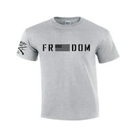Patriot Pride Freedom Američka zastava Muške majice kratkih rukava Grafički tee-sport siva-6xl