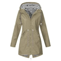 Absuyy witredbreaker jakne za žene Zip up kapuljač kapuljača lagani topli džepovi u boji vanjski hodanje