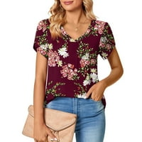 Ženske modne košulje Boho cvjetni vrhovi tiska Comfy casual bluze Regularna moć odjeću za djevojke The