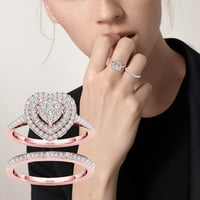 Potpuni dijamantski ljubavni prsten modni šuplji rezbarski dijamantni prsten a