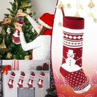 Veki božićni ukrasi božićne čarape torbice pletene čarape velike torbe za božićne čarape Privjesni pie