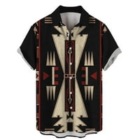 B91xz haljine za muškarce Modni trendovi Havajii majice kratkih rukava 3D ispisani stil crni, veličina