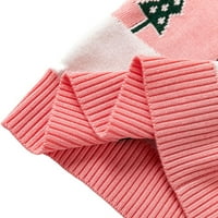 Little Boys Girls Holiday džemper Toddler Dugi rukav Pleteni pulover DUGE GREENE 2- GODINE KIDS CRTSKI DUGEAT