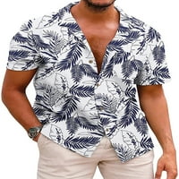 Muškarci vrhovi ljetne majice s kratkim rukavima cvjetni print majica MENS Hawaiian Tee bluza za odmor