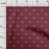 Onuone pamučne kambričke maroon blok tkanina za šivanje tkanine sa dvoricom tiskanim diy odjećom šiva