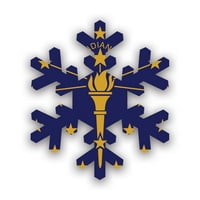 Indiana SnowFlake naljepnica - samoljepljivi vinil - otporan na vremenske uvjete - izrađene u SAD -