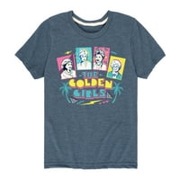 Zlatne djevojke - retro logo grupe - grafička majica mališana i mladih kratkih rukava