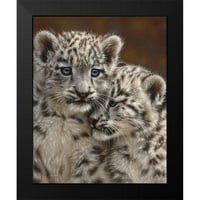 ABOGLE, COLLIN CRNI MODERNI UKLJUČINI MUZEJ UMJETNOSTI PRINT pod nazivom - Snow Leopard Cubs - Playmates
