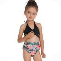 ROVGA Ljetna djevojačka kupaći kostim Toddler Baby Kids Little Girls cvjetni print Dva halter zavoj