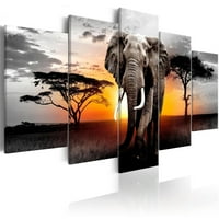 Vivyet platneni print - slon na zalasku sunca