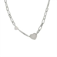 Ženska ogrlica od lanaca Privjesak za srčane privjesak Clavicle Choker nakit dodatni poklon za ženski