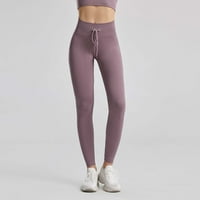 Ženske hlače Skinny Solid Color Fashion Casual High Squast Elastične joge hlače hlače