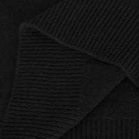 Zimske uštede džempera za žene čišćenje ženske jesenje i zimske casual gumb okrugli vrat dugih rukava punog boja džemper na vrhu bloga crna