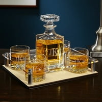 Bayles Whiskey Decanter Set, Glass: Da, čaša za stijene HOLD 10. OZ i alkohol Decanter drži Oz