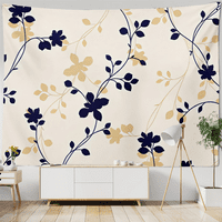 Cvjetno tiskovina tapiserija Cvijeće Wildflower Botanical Classic Design Art Tapestries za spavaću sobu,