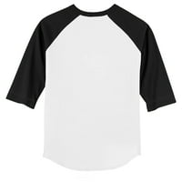 Toddler Tiny Turpap Bijeli black Baltimore Orioles Bronto 3 4-rukava Raglan majica