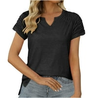 Ljetna modna košulja za žene zarezane košulje s nacrtom rukavske košulje od rušenja pune boje casual bluza Grafički casual tee košulja prodaja stavlja na prodaju u prodaji