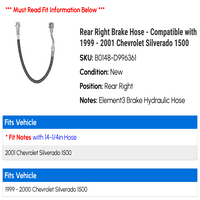 Stražnja desna kočiona crijeva - kompatibilna sa - Chevy Silverado 2000