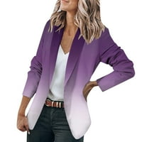 Yubatuo Womens Cardigan ženska jakna s dugim rukavima Cardigan ovratnik Jedno dugme Poslovanje i slobodno vrijeme Top Cardigan za žene Purple M