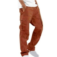 Yanhoo Cargo pantalone za muškarce, muške kauzalne hlače, labavo-fit klasično svjetlosno udobno dnevno trošenje s više džepom