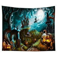 Kuluzego Halloween tapiserija sa pozadinom printa za lubanje viseći na zidu spavaće sobe