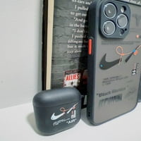 Ručno rađeni silikonski crni iPhone iPhone set za paket - za iPhone i Airpods 1ST 2S-Pro Pro Case cipele