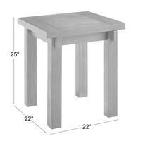 Završni stol Lamartine, gornje boje: crna, osnovni materijal: čvrsta + proizvedeno drvo