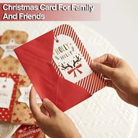Holloaty karton božićne kartice set božićnih čestitkica izdržljiv karton sa glatkim pisanjem prekrasnog grafičkog dizajna personaliziran za porodicu