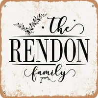 Metalni znak - porodica Rendon - Vintage Rusty izgled