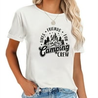 Fires Friends Fun Fun Camping Crew Camp Life Women Trendy Ženska grafička majica - Komforni ženski kratki