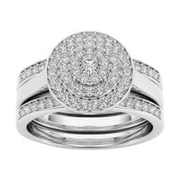 Ženski prsten 2-in-set odvojivi sjajni dijamantni prsten luksuzni ženski nakit Set Angažiranje vjenčanih