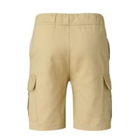 Baccoc Cargo Hlače za muškarce muške hlače muške ljetne casual tanki čvrsti teretni hlače za kratke hlače hlače hlače džepne kratke hlače kaki