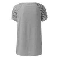 Košulje za žene Grafičke majice Ljeto vrhovi Casual V izrez T majice Kratke rukave Majice Loather Flow