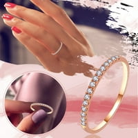 Rhinestone 5-prste poklon Veličina vjenčanih prstena za žene prsten nakita legure prstenovi
