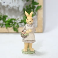 Fonwoon Spring Bunny Stolni poklon Uskršne ukrašavanje figurica ukras ukras zeko
