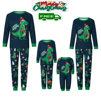 Božićne pidžame za obitelj Dinosaur Print Slatka zaslona za odmor Merry Božić podudaranje PJS