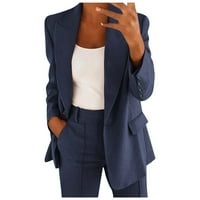 KPOPLK Womens Blazers za posao plus veličine Poslovni casual dugački bluže radni ured otvoren prednji