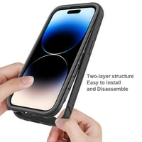 za iPhone Pro CASE, luksuzni dvostruki sloj otporan na udarce Čvrsti hibridni teški jaki jasan pad zaštitni